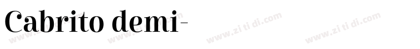 Cabrito demi字体转换